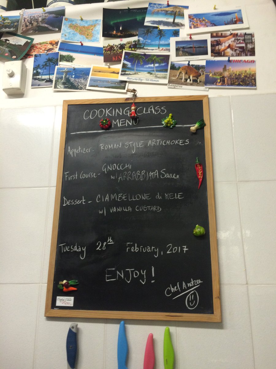 OGSNamosha's tweet photo. Cooking class with Chef Andrea! When in Rome, learn to cook Roman dishes! https://t.co/uzx0Q2YzXF