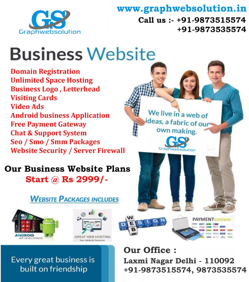 graphwebsol's tweet image. #Domain_Registration #Unlimited_Space_Hosting #Business_Logo #Letterhead #Visiting_Cards #Video_Ads
#Android_business_Application