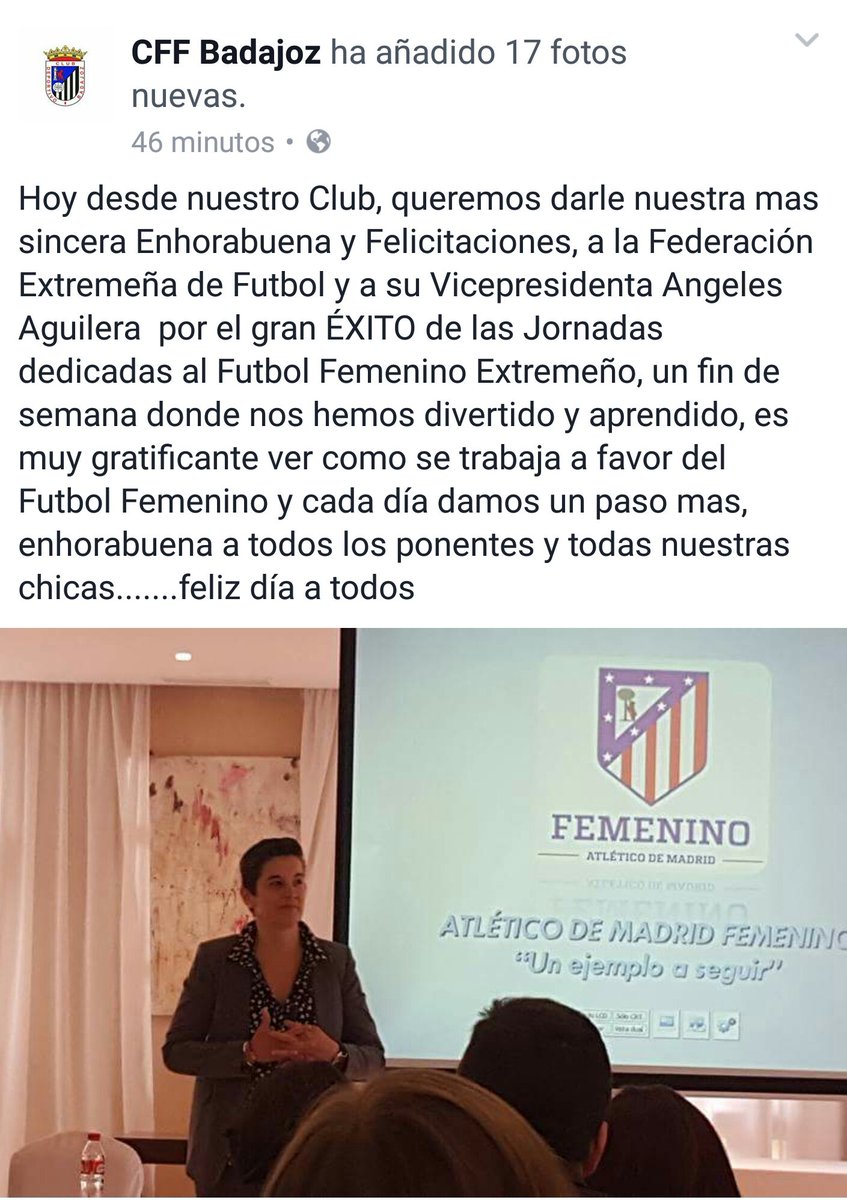 CFFBADAJOZ's tweet photo. Desde nuestro Club, damos la Enhorabuena a la @FedExFutbol  por tan gratificante Jornadas, gracias https://t.co/uZDO4sBEVE
