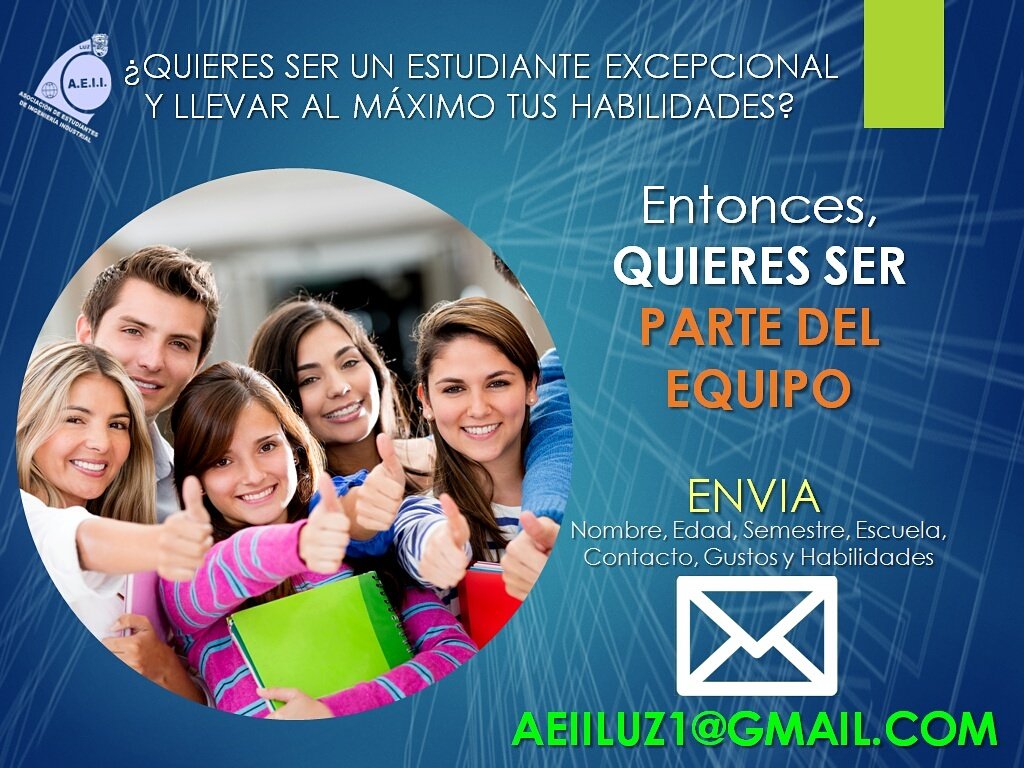AEII_LUZ's tweet image. Se avecinan nuevos proyectos y tu puedes ser la pieza clave de ellos... Buscamos talento, 
buscamos potencial, ¡te buscamos a ti!