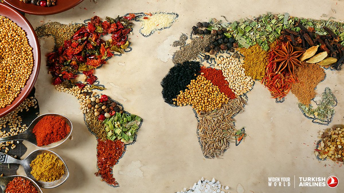 TurkishAirlines's tweet photo. Life is like a delicious dish and it gets even better with spices. Explore the flavors of the world's 296 cities with us. https://t.co/7ZylYJMzfJ