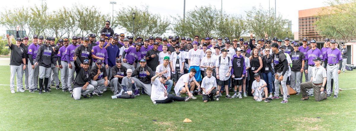 Rockies's tweet photo. What a special morning with a great group of young men and women.

#ChildrensColoradoRox https://t.co/sqqpJJ3Jip