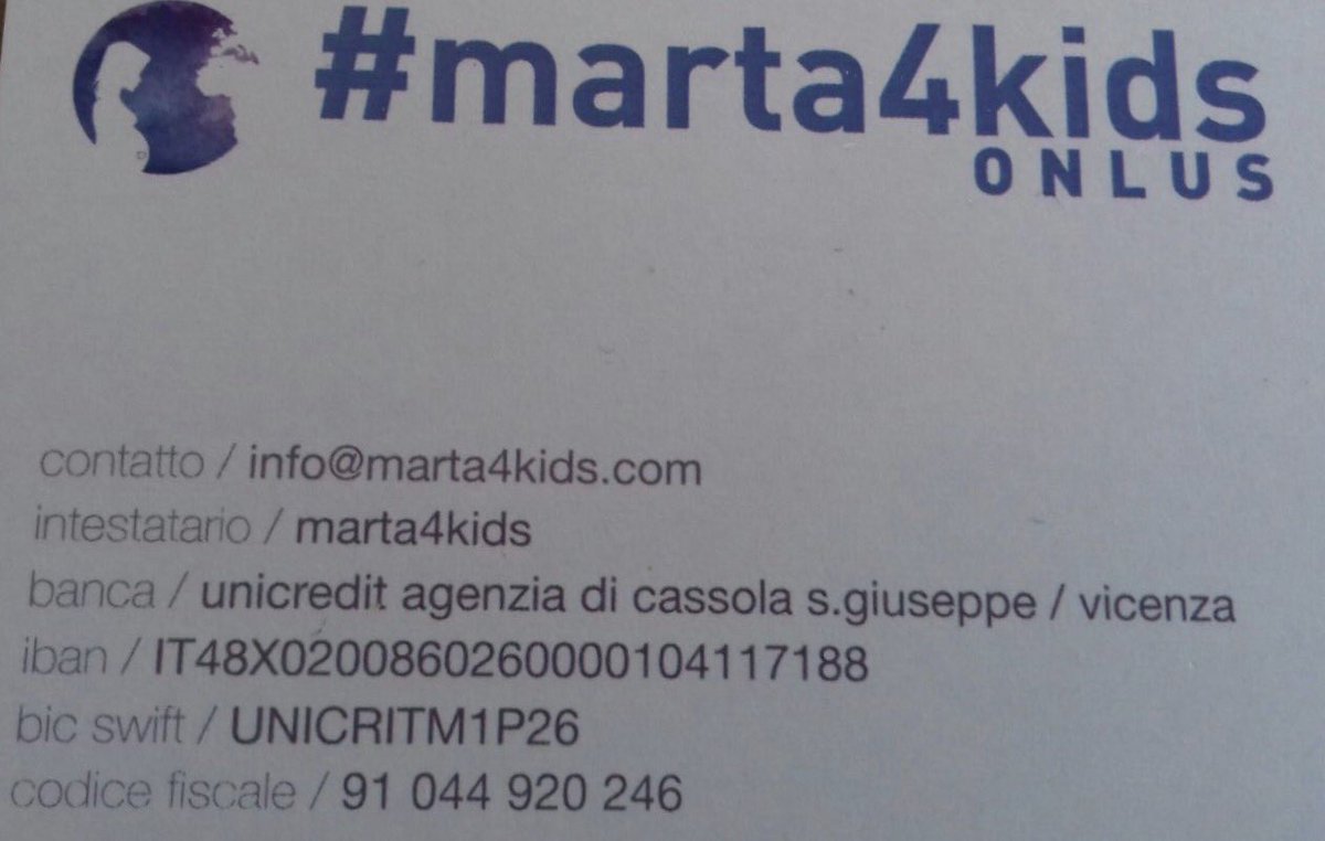 Aiutatemi ad aiutare i bambini meno fortunati che faticano a respirare, 5 x 1000 può aiutare la ricerca per la Fibrosi Cistica 
#marta4kids