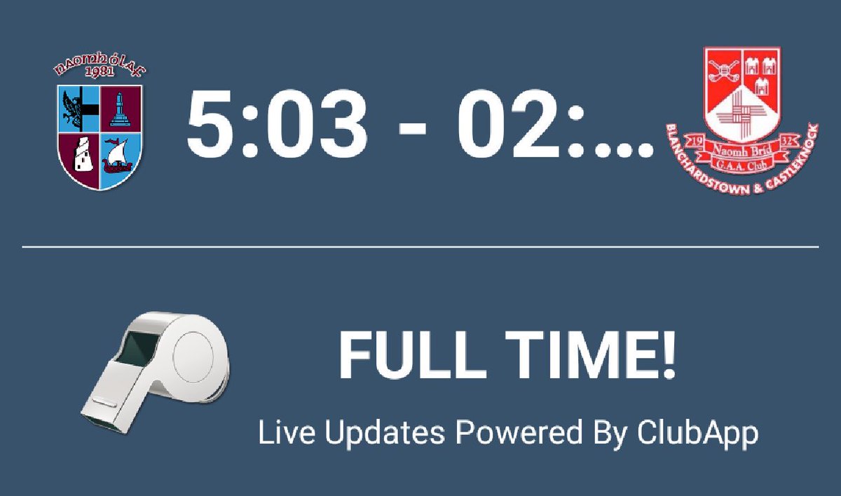 dectn's tweet image. Full Time - U16 Girls Football - U16 Girls 5:03-02:08 St Brigids : #ClubApp