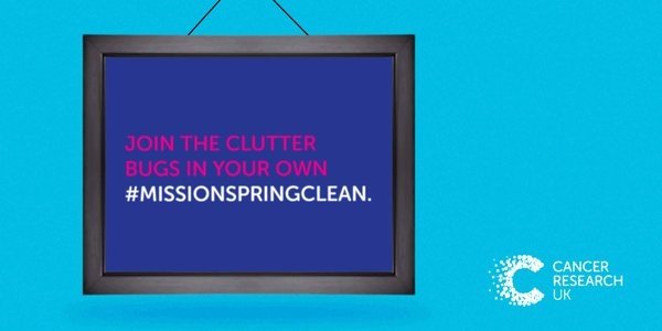 CRUKRetford's tweet photo. 🏬 Join the clutter bugs in #MissionSpringClean and donate your quality homeware and help support this week 😉 https://t.co/jp80Zbp4FL