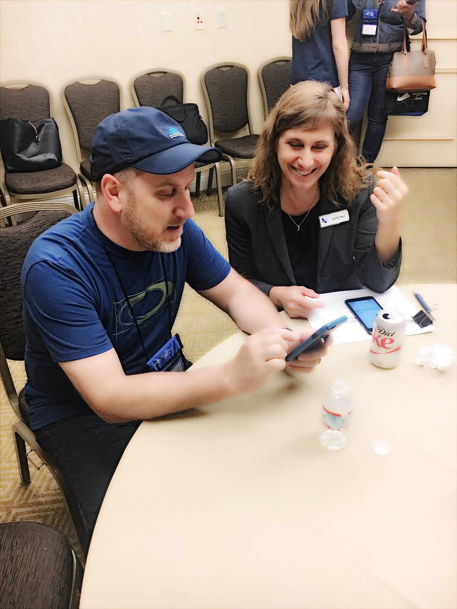FullertonGATE's tweet photo. OCDE GATE Coordinator, @HullJulie and FSD GATE TOSA @kyleteach123 realizing they went to high school together #VPHS #CAGCON #reconnecting https://t.co/X9pFqQfqrJ