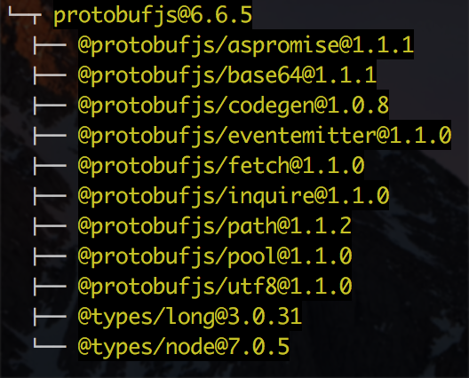 wesleytodd's tweet photo. Happy to see #protobufjs utilizing @npmjs scopes like this! Hope to see more projects move to this kind of structure. https://t.co/btbGiZyNOu