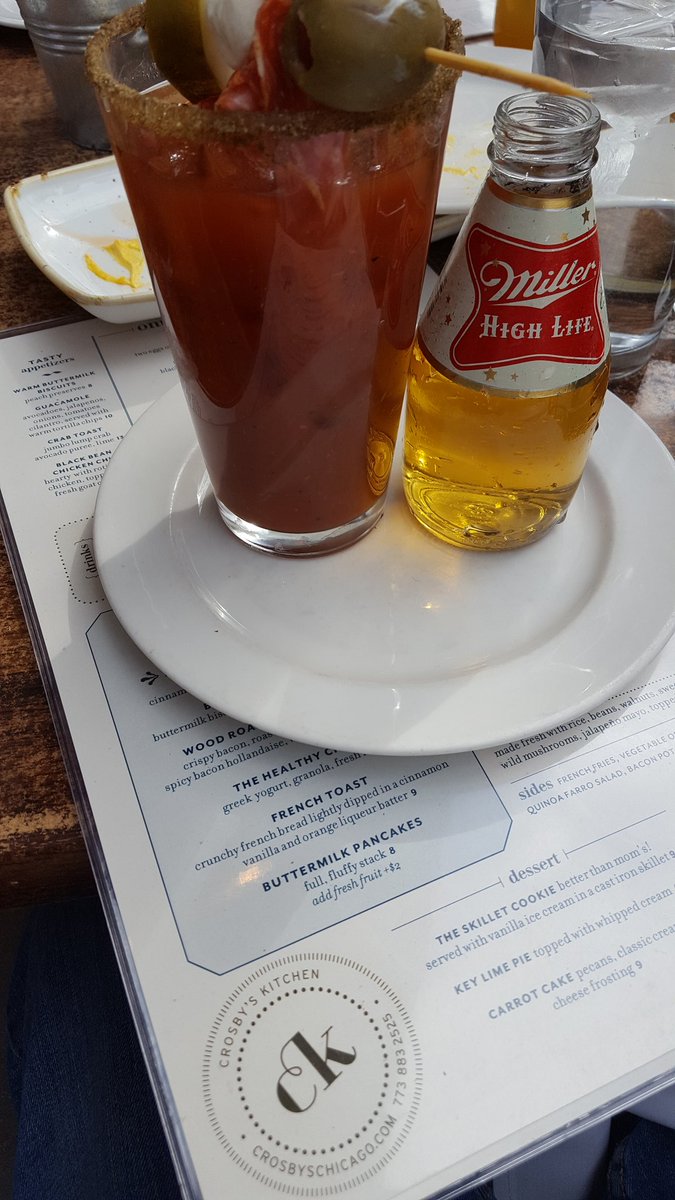 Hawkeye2828's tweet photo. Sunday BrunchDay @CrosbysKitchen #BloodyMary #Beerback #lobsterdeviledeggs @samaewelch @AnalyticaLisa @kthenn94 https://t.co/29oAMQBNBI