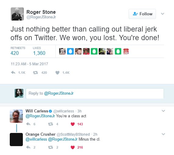 MaryKateClark's tweet photo. #RogerStone:
Bonafide #AssAct 💩👍🏼 https://t.co/flXDjupd3Q