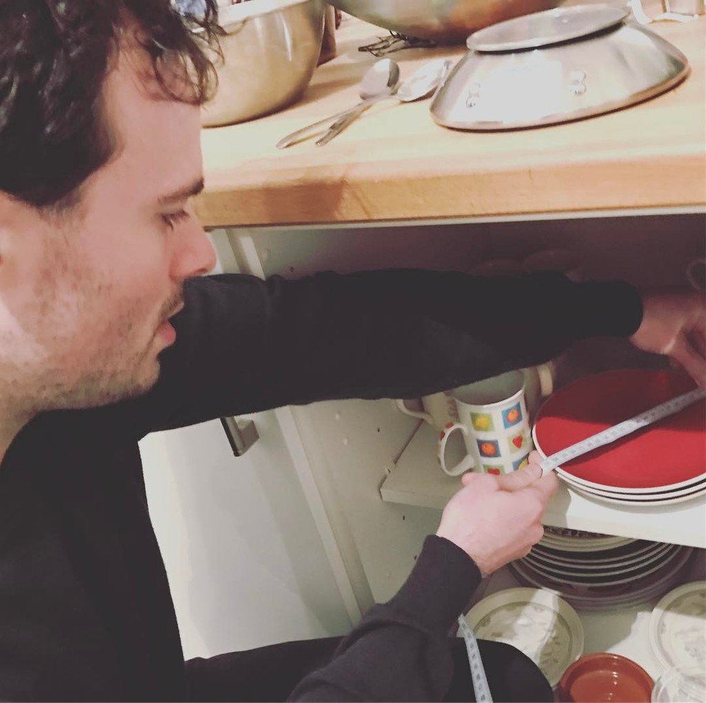 JamieRoss's tweet photo. Checking dimensions. Great things to come! Watch this space. @patchharvey #kitchen #tapeme… https://t.co/tk5CBsQaRK https://t.co/AegPgt7Ew2