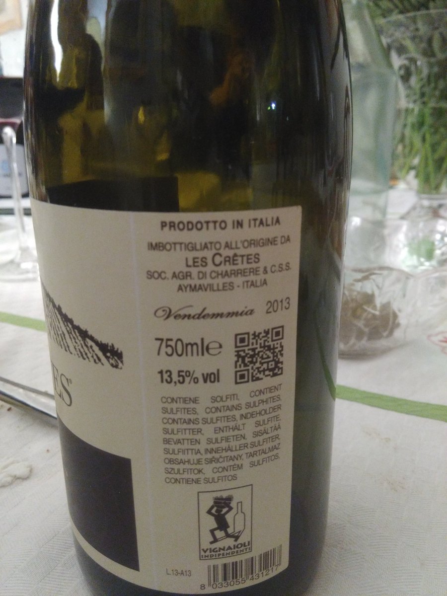 superbaccoff's tweet photo. @lescreteswinery #fumin 13 gradevole struttura, persistenza, tannini eleganti @ValledAosta #wine @AostaValley https://t.co/UxrIHLTk04
