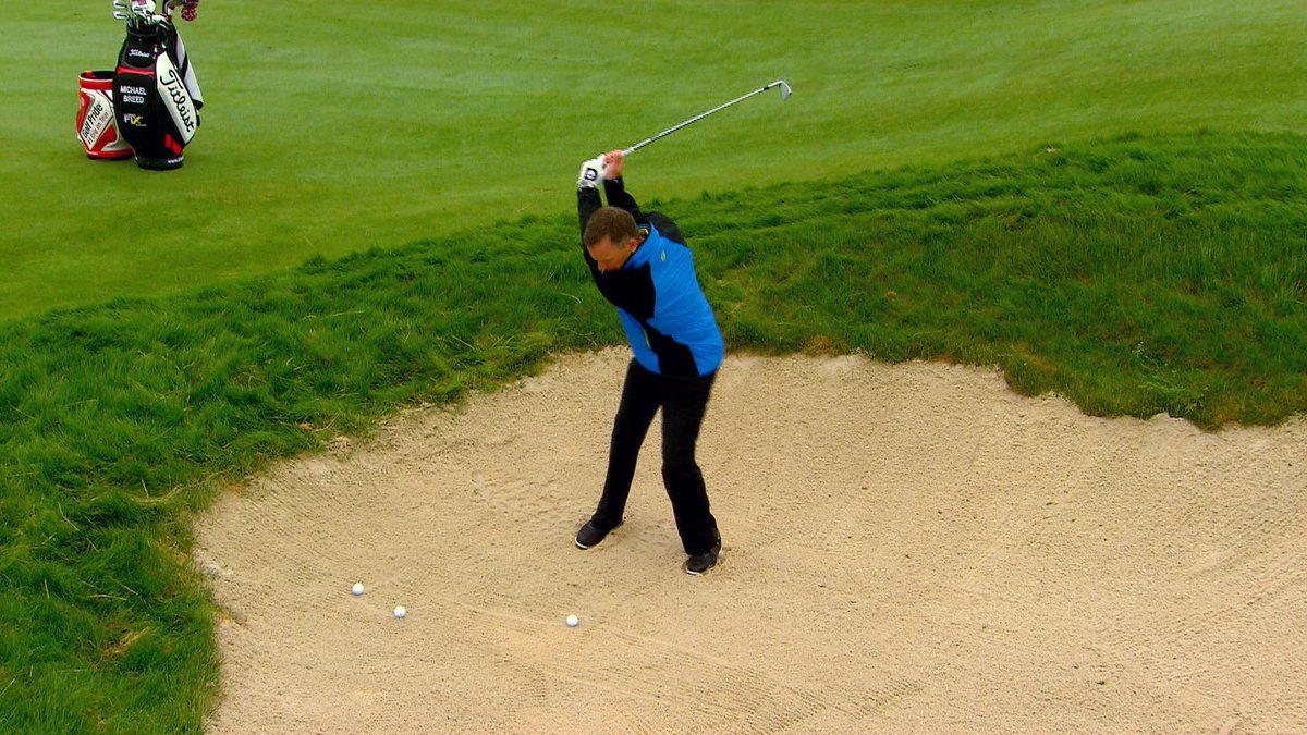 GOLFPASS's tweet photo. You hit a nice drive... but it rolled into a fairway bunker. @MichaelBreed shares essential tips for getting out: https://t.co/oPUfzNhfZi https://t.co/jKWDudUwtL