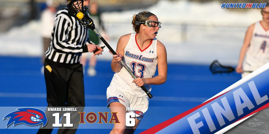 FINAL- The #RiverHawks get their first win of the 2017 season! Idson ends the game with 4 goals and Barrett notches 7 saves #AEWLAX