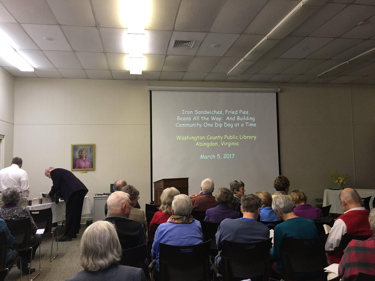 DMathewsBHC's tweet photo. A nearly full house for the @FredSauceman event at the Washington County Public Library #HeraldCourier https://t.co/VoWcM2Pkf6