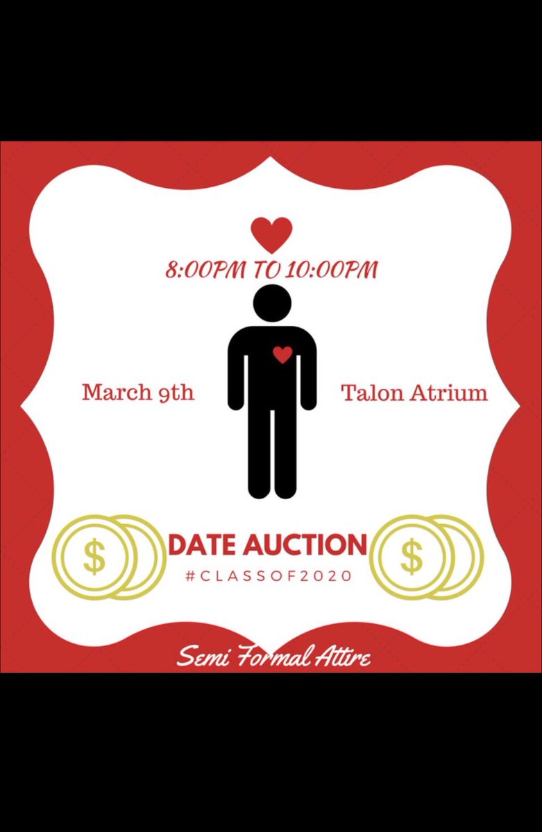 petty_zlabelle's tweet image. Coppin Thursday get your money ready to bid on some dates. In the Talon Atrium at 8pm #Classof2020 Date Auction @trt_coppin @CSU_Visionaries