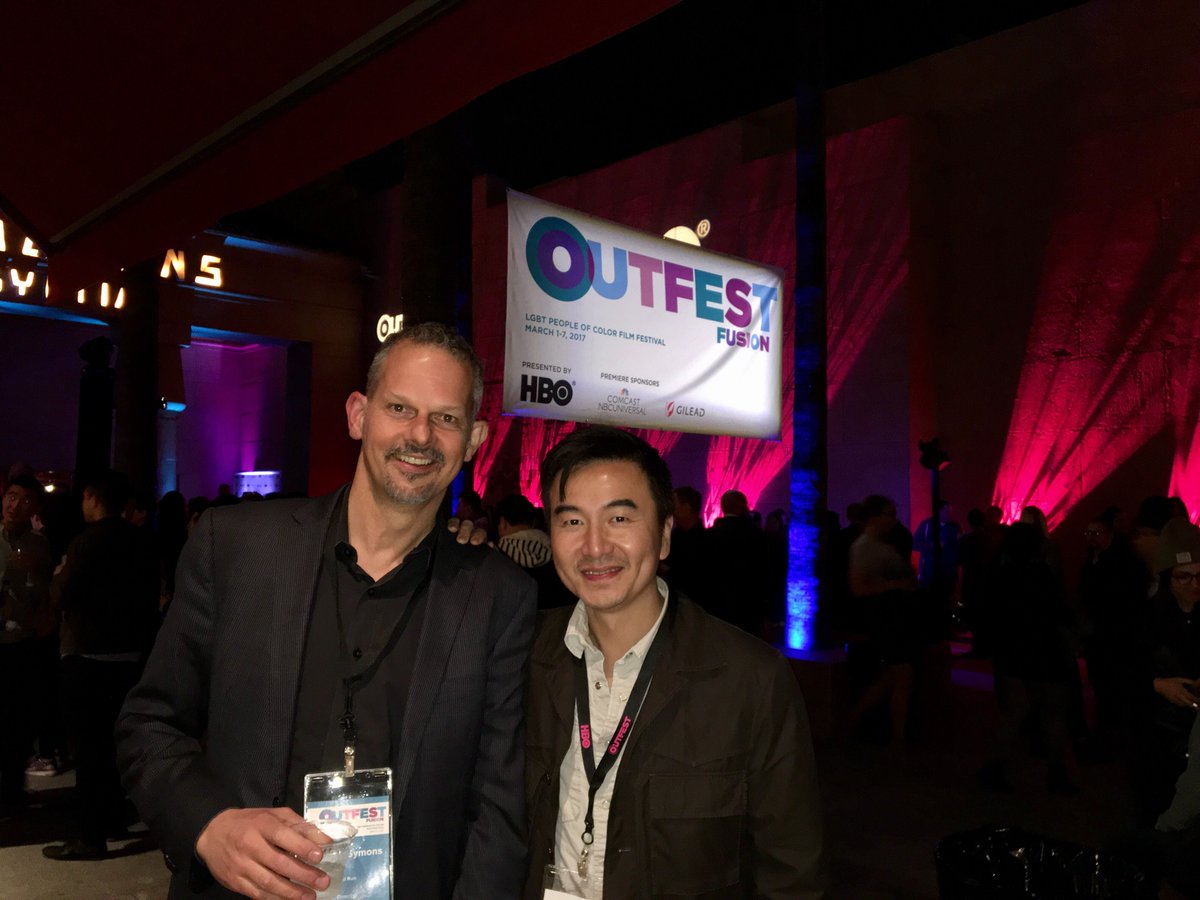 SLeoChiang's tweet photo. Fun at #OutfestFusion Gala screening &amp; party w/ @johnnysymons. https://t.co/Bwn0xM2GVf
