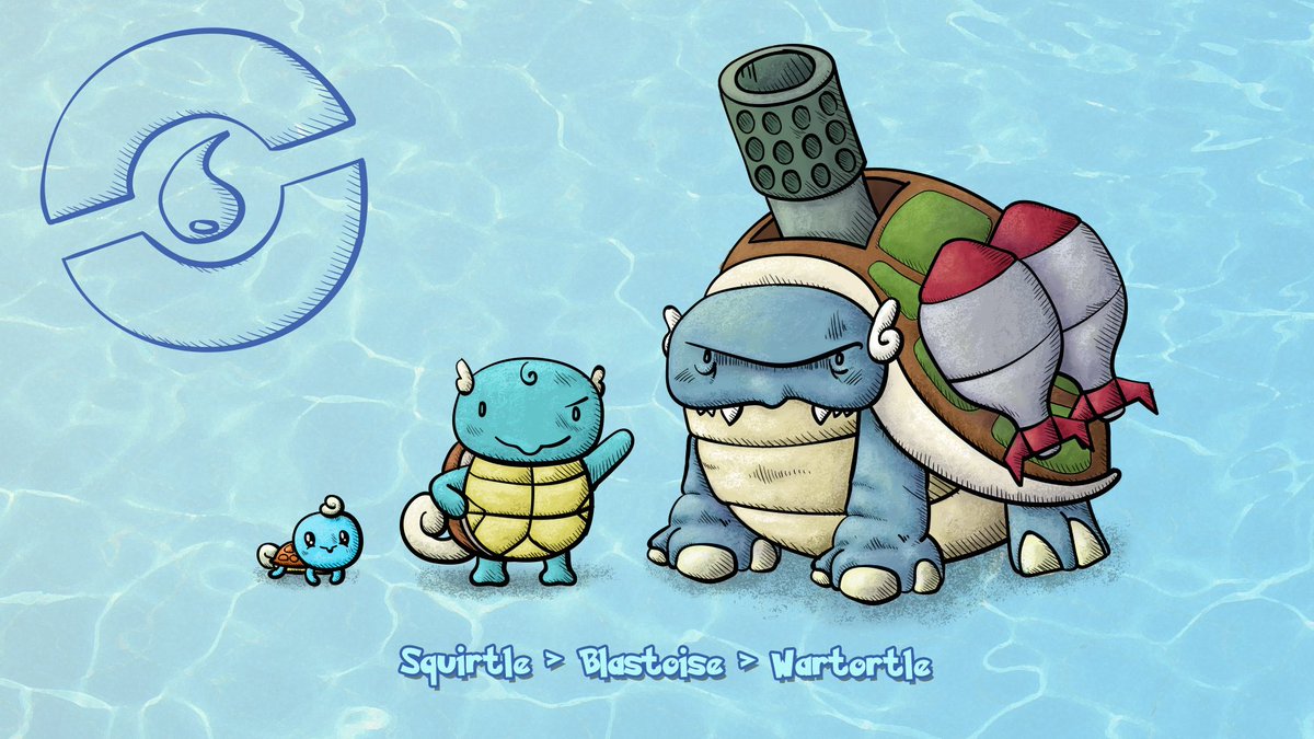 Pokemon wallpaper I made today. I like turtles. #squirtle, image size:1200x675