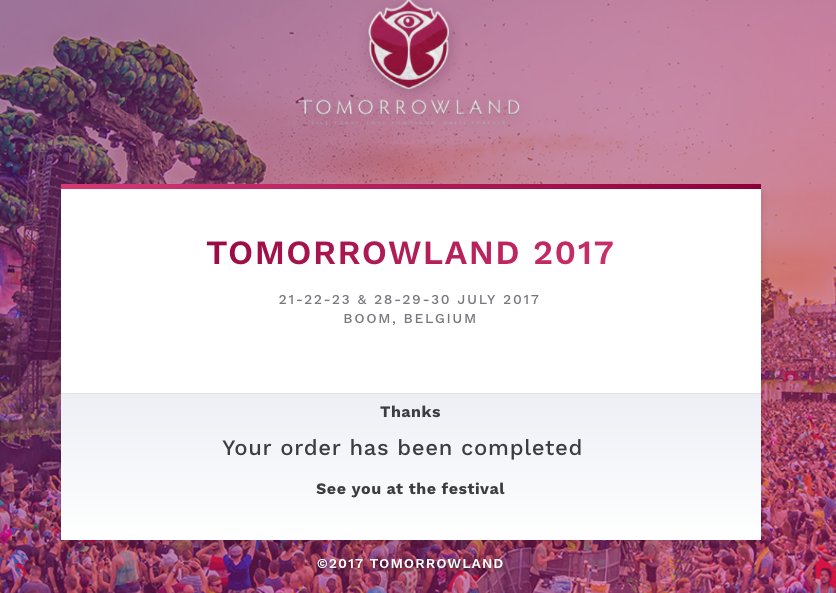 Yesyes, we zijn er weer bij! <a href="/tomorrowland/">Tomorrowland</a> #Tomorrowland