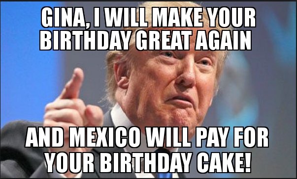 humaneelizabeth's tweet photo. Happy Birthday @ginadedog 
#NotOurPresident https://t.co/di55Tblh7K