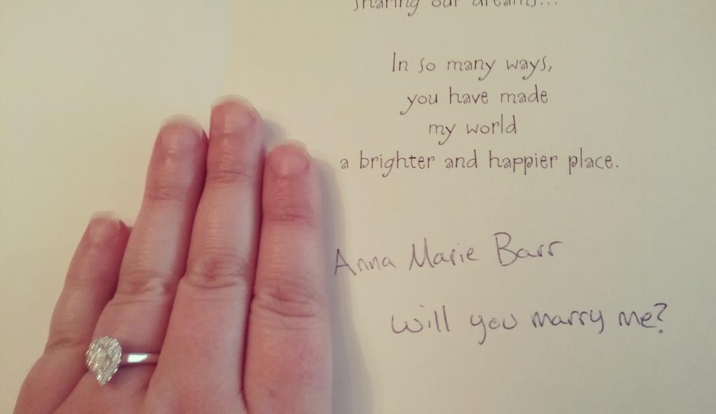 I said yes! So excited to become an Olson.