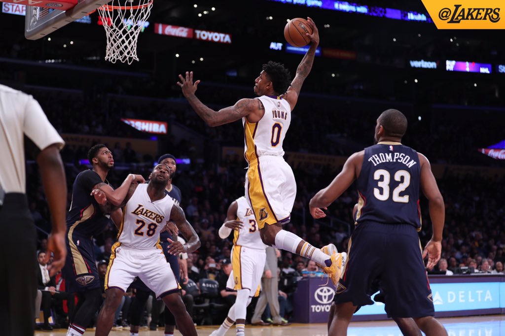Los Angeles Lakers On Twitter Swaggyslam Uncle P Shows Off His Hops With The One Handed Throwdown Lakeshow