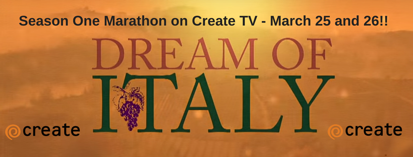 dreamofitaly's tweet photo. Set your DVRs! @CreateTVchannel will be showing a marathon of season one weekend of March 25/26: 3/25 6 am ET, 3/25 6pm ET, 3/26 noon ET https://t.co/XC9HNiMSzR