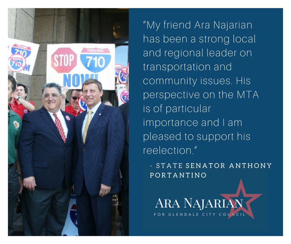 AraJNajarian's tweet photo. Thank you to Senator @Portantino for his support! I'm honored to have received his endorsement. #VoteAra #GlendaleVotes #MyGlendale https://t.co/33PfXF4pvI