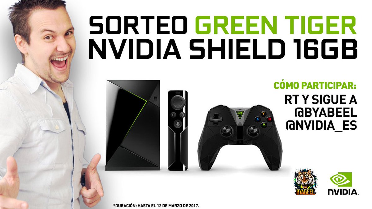 byAbeeL's tweet image. El futuro ha llegado!!! Queréis ganar una NVIDIA SHIELD TV? Haz RT a este tweet sigue a @NVIDIA_ES y a mi. Mucha suerte!!! "Fin 12/03/2017"