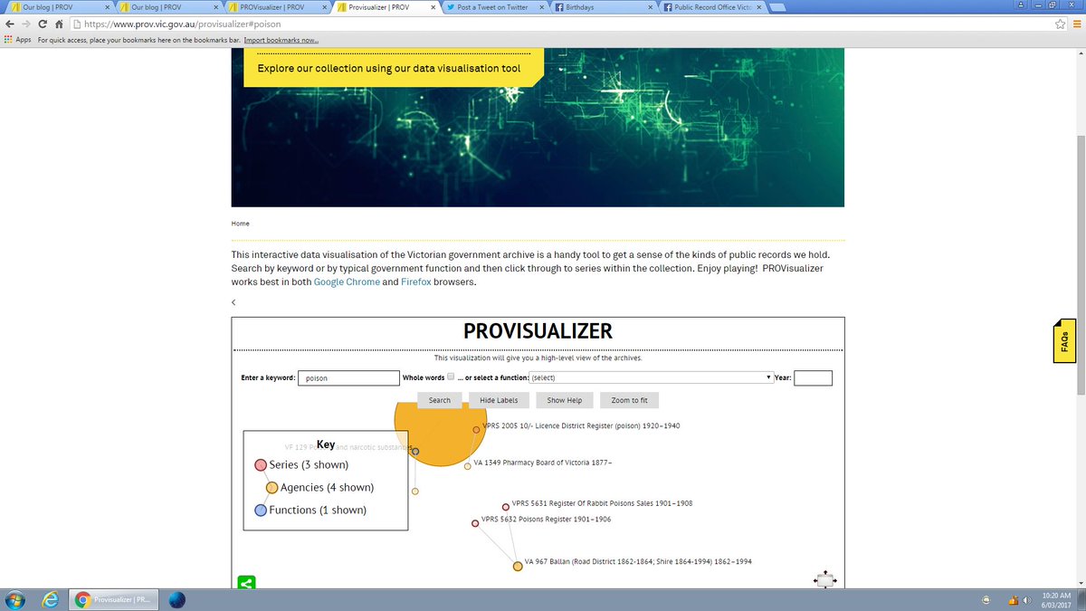 asaletourneau's tweet image. What&apos;s your poison?: prov.vic.gov.au/provisualizer#… #PROVisualizer