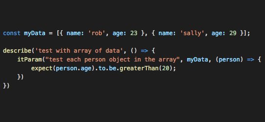 NinjaJavaScript's tweet image. Parameterized tests in mocha! Pass data arrays into the same test with npmjs.com/package/mocha-… #mocha #Parameterized #test #javascript #ES6