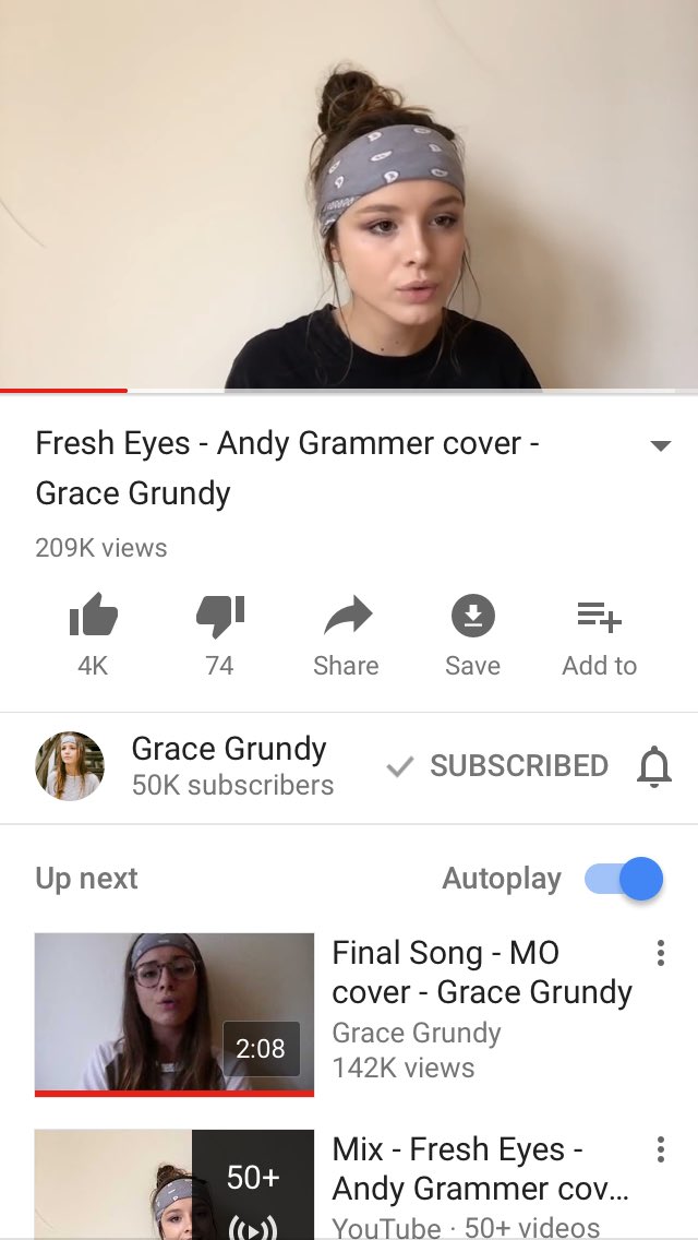Subscribe to this girl she can really sing and she is really pretty