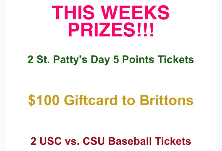 brittonstweets's tweet photo. GIVEAWAYS AT BRITTONS (GAB)!! Fill out form in bio, &amp; RT our weekly GAB tweets or Visit Us at Brittons to be entered into drawing twice! 💰😎 https://t.co/7vLry88TYJ