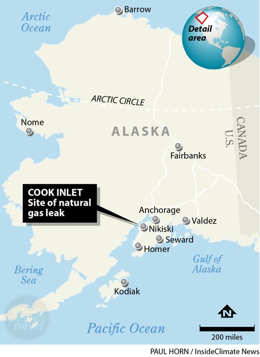 insideclimate's tweet photo. An estimated 210,000-310,000 cubic feet of natural gas is leaking into the inlet each day, beluga whales at risk https://t.co/HT4Rr3Ifnd https://t.co/OZrxgaJJA7