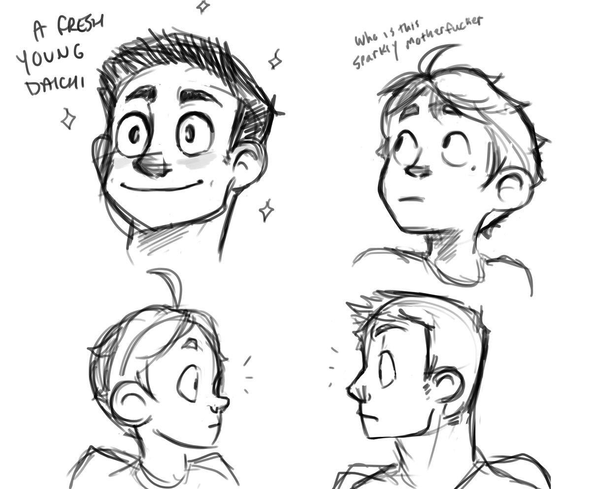 sunsteez's tweet image. some old daisuga sketches!!