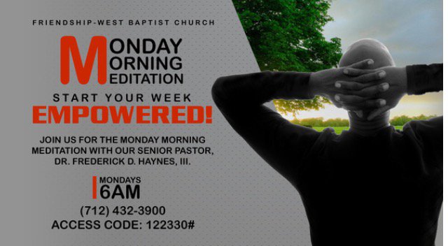 Join the GAAP ministry for prayer @5am-6am, followed by Monday morning meditation‼️‼️🙏🏾