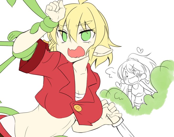 うちの子落書きです!しばらく実家に帰るので色塗り途中で放り投げ_(:3」z)_ 