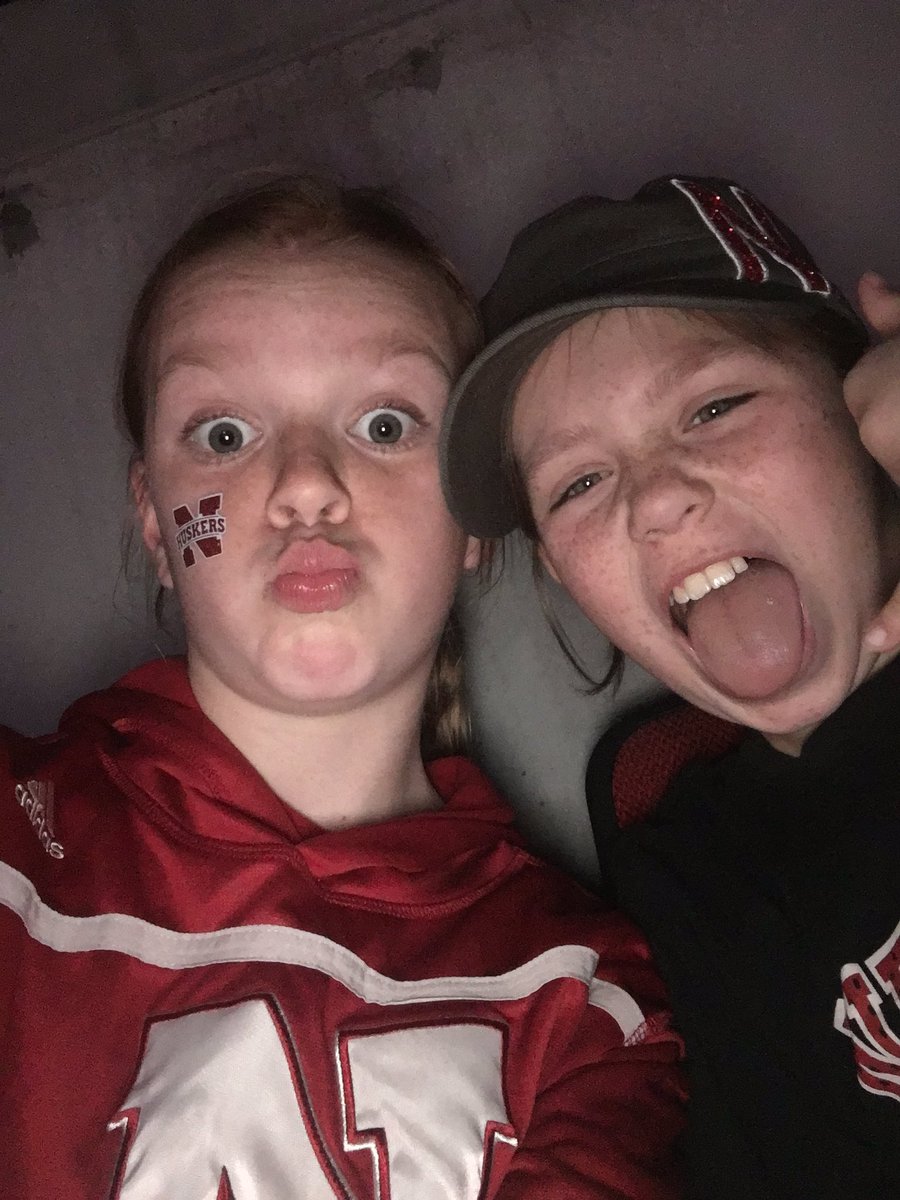 NKropatsch's tweet photo. #Huskers  Cousins watching some #Nebrasketball... Go Huskers! https://t.co/VssPI2oVOL