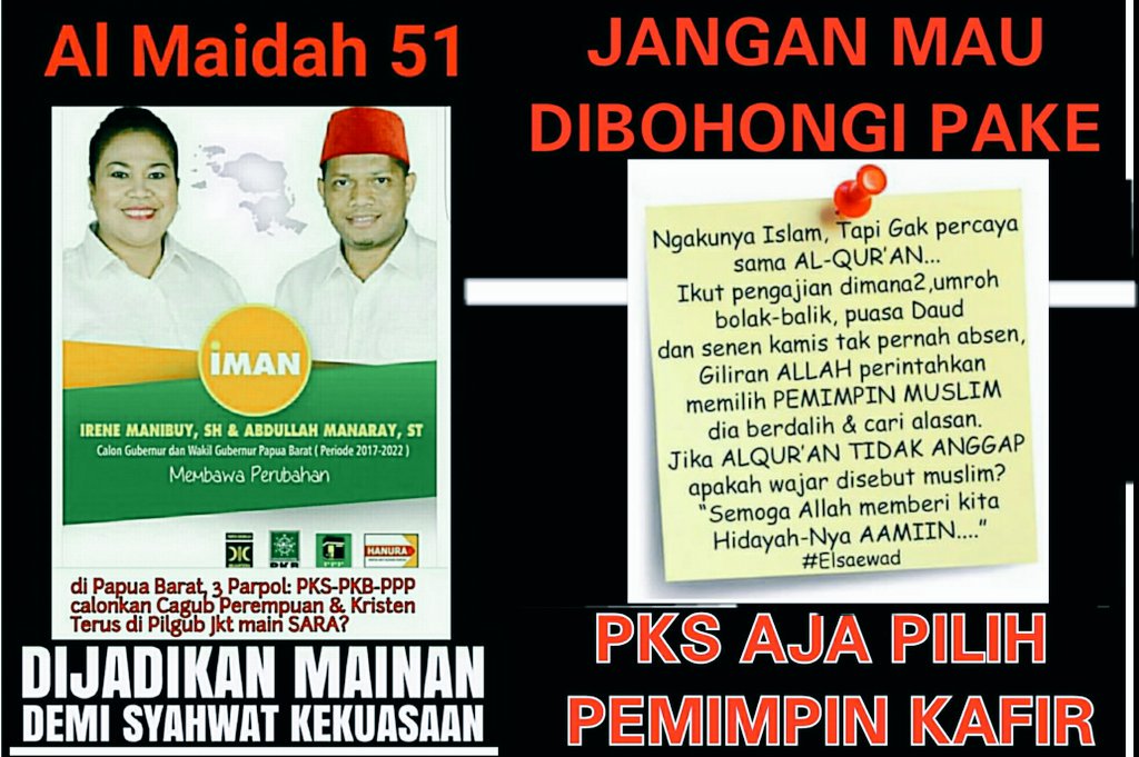 wakilgubernurKW's tweet photo. Jangan Mau Dibohongi PKS!
@henrymahatma https://t.co/3mBsimDfuQ