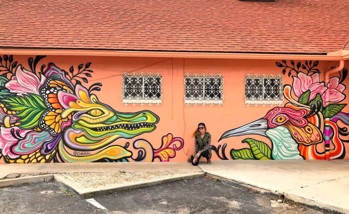 Live painted other side of wall. #StreetArt #floridagators #painting