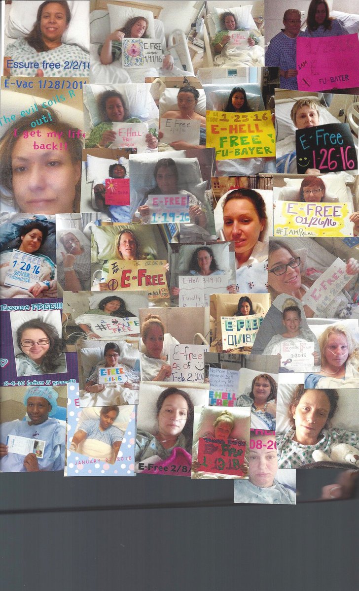 tammy_claiborne's tweet photo. These are just a few of my brave #E-Sisters who got their lives back by removing #Essure! #Bayers evil little secret #Essureproblems https://t.co/ESS4ILBGmi