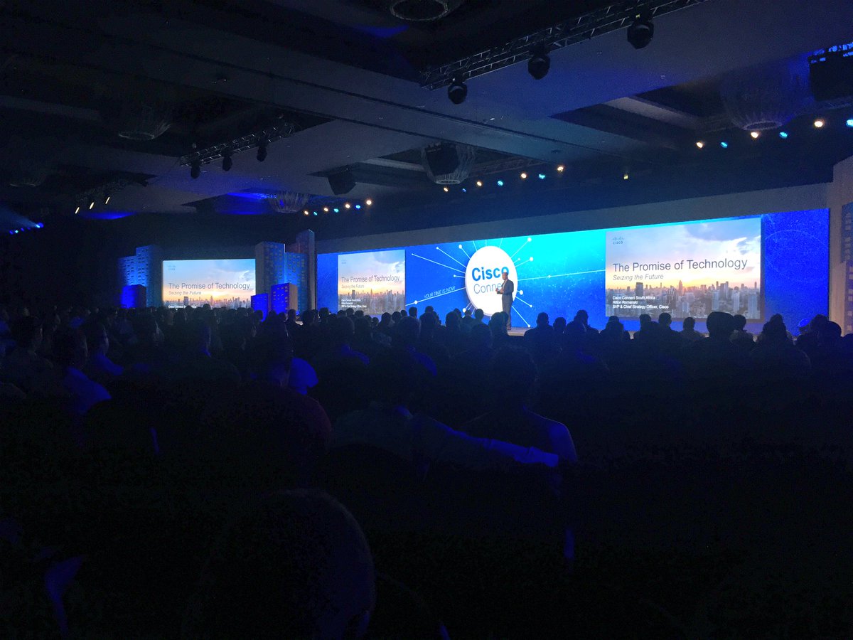 RegardingPaul's tweet photo. Keynote session packed while being addressed by Cisco SVP Hilton Romanski #CiscoConnectZA https://t.co/JDy5hw4ZYI