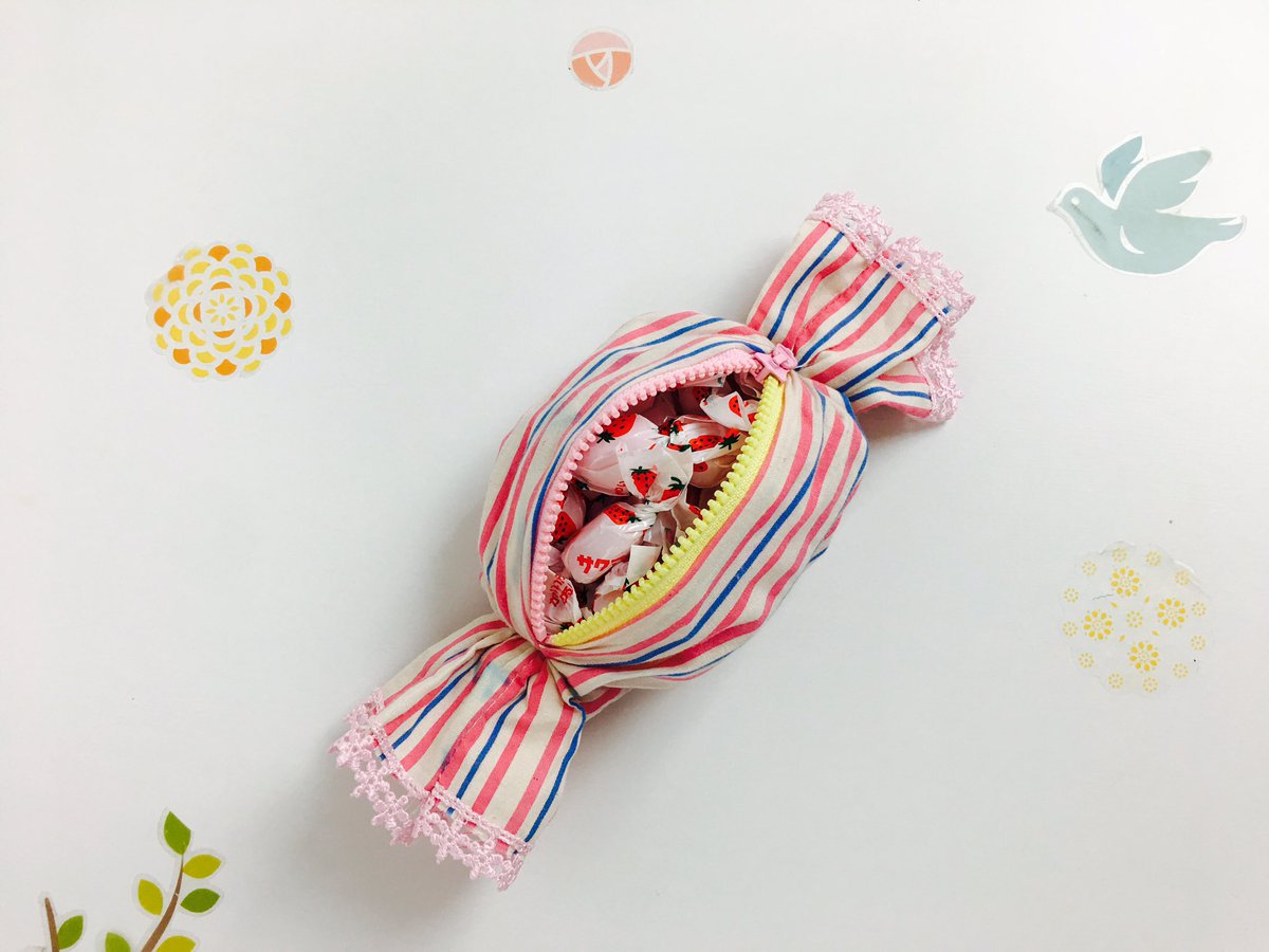 主婦のミシン 可愛い キャンディーポーチと作り方 動画出来ました 是非 Youtubeにて見て下さい 材料はすべて100円商品でーす