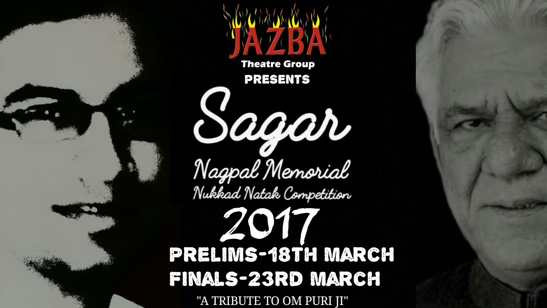 jazbatheatre's tweet photo. #SNMNNC2017 #JAZBATHEATREGROUP #NukkadNatak #DateRelease #PRELIMS #18MARCH2017 &amp; #FINALS #23MARCH2017 #TributeToOmPuri   #GetReady https://t.co/I39UYNbinM