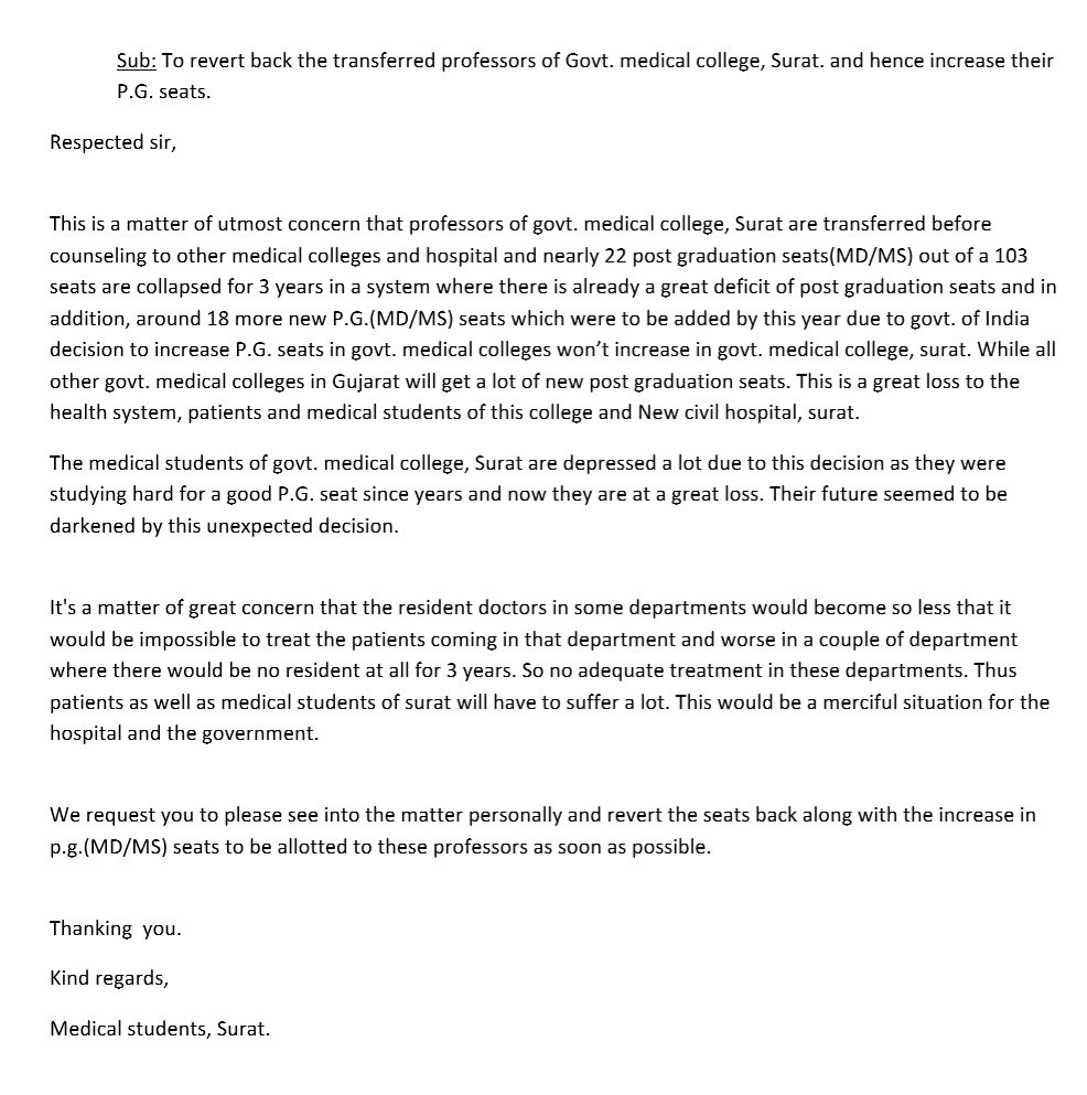 ChaitanyaWRITES's tweet photo. @ChaudhryShankar @vijayrupanibjp #pgsurat gmc,surat professors not transferred back. So students and patients at grt loss."LAST 24 HRS" HELP https://t.co/52sopfNMMm