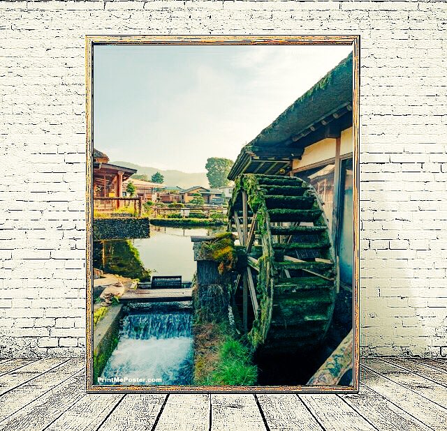printmeposter's tweet photo. https://t.co/UySSbOnz5V

Water wheel mill in #Japanese Oshino Hakkai historic village. 

#travel #japanlove #interiordesign #homedecor https://t.co/BYDnM9LpSy