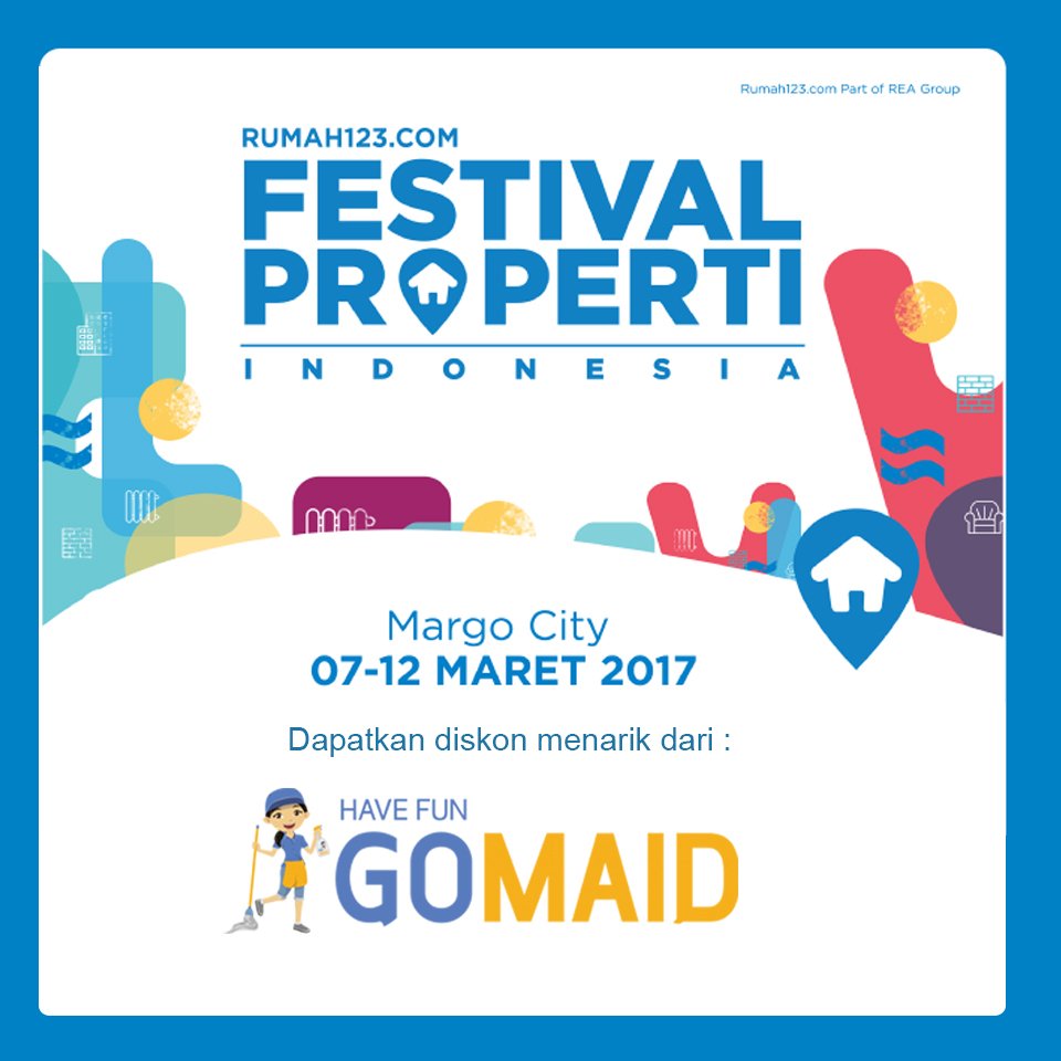 gomaid_id's tweet photo. Saatnya #nekatbelirumah, krena di Festival Property akan bnyk plihn rumah dgn cicilan ringan. Dtg yuk, dan dpatkn diskon menarik dri Gomaid. https://t.co/kzCP8XRC7L