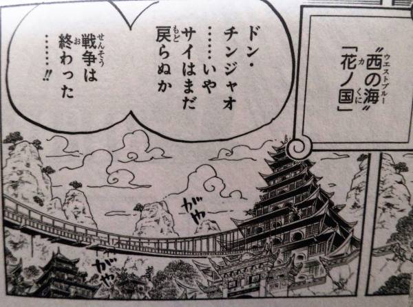 ハンセイ ドン チンジャオと2年前のベッジとでは力に雲泥の差があるから 同格扱いというのはやや疑問ではありますが 八方水軍や 花ノ国は地域の安定化を重視しているようでしたからね そのためにわざわざ西の海から新世界のドレスローザまで来てますし