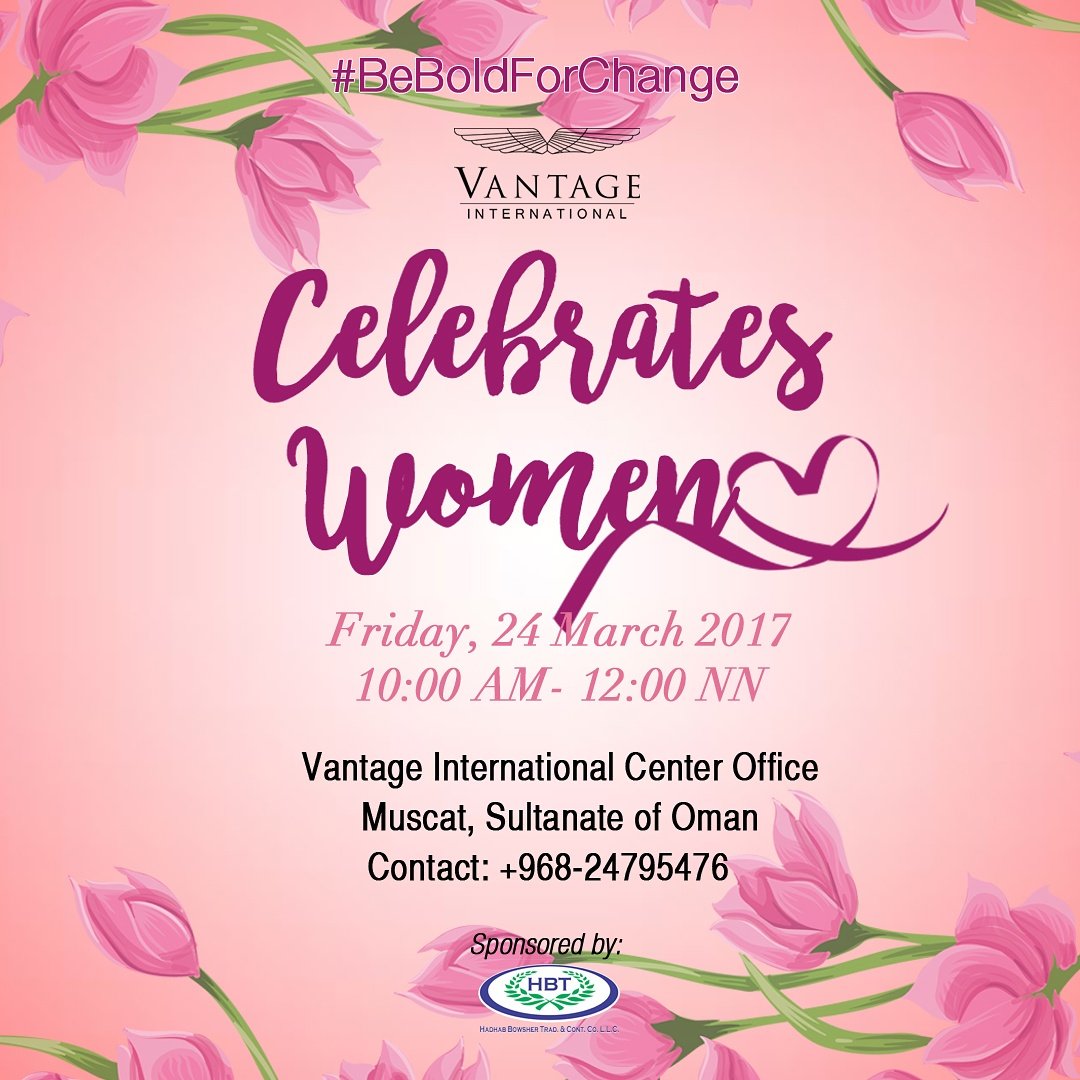 VantageMCT's tweet photo. Come let us celebrate and pay tribute to all women entrepreneurs! This is it! #InternationalWomensDay #BeBoldForChange https://t.co/j9qAHTF6HX