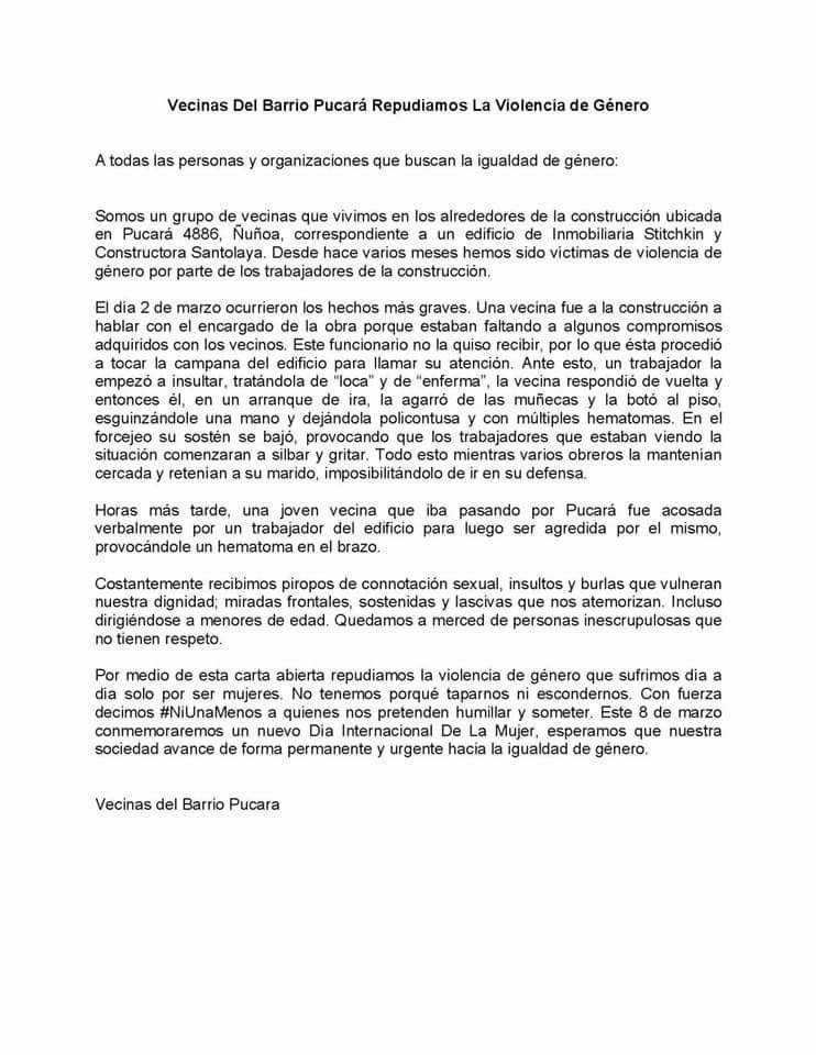 Dani_Chav's tweet photo. Horrible lo que hicieron trabajadores de #Stitchkin y #ConstructoraSantolaya. Que se sepa!! #NiUnaMenos https://t.co/HjFwgx4dTm