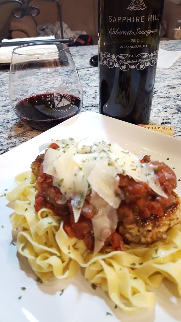 Cajonestoo's tweet photo. #SapphireHill... Chicken Parmesan with a 2012 Sapphire Hill Alexander Valley Cab https://t.co/I7ZyIWSWbJ